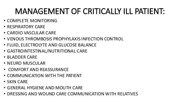 Monitoring the critically ill patient